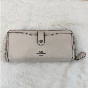 Coach Chalk Leather Zip Wallet